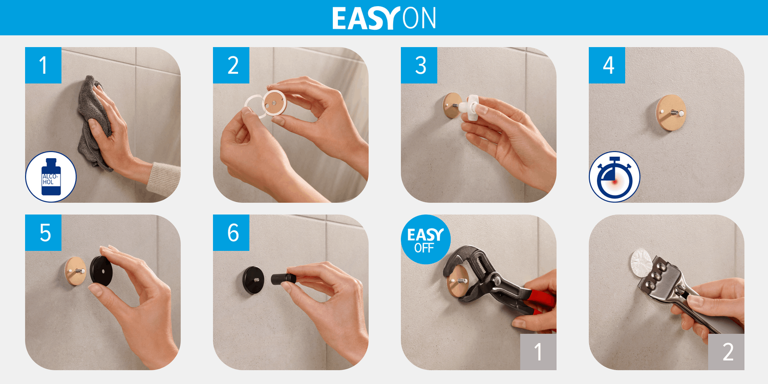 Instrukcja montażu samoprzylepnych akcesoriów łazienkowych tesa