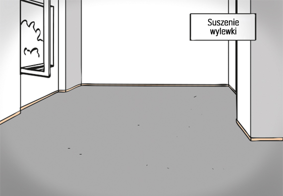 Schnięcie wylewki jastrychowej.