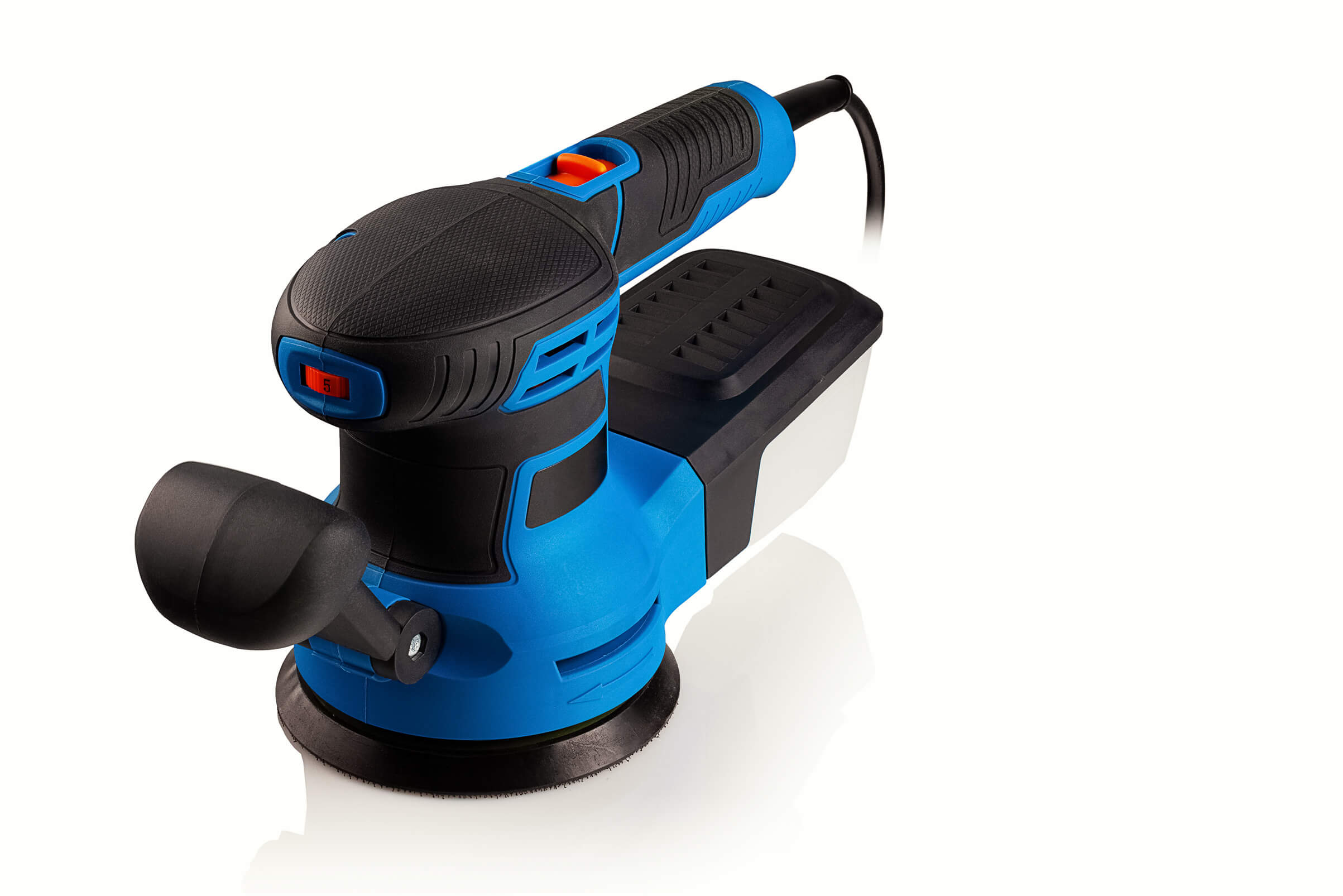 Elektryczna szlifierka mimośrodowa.