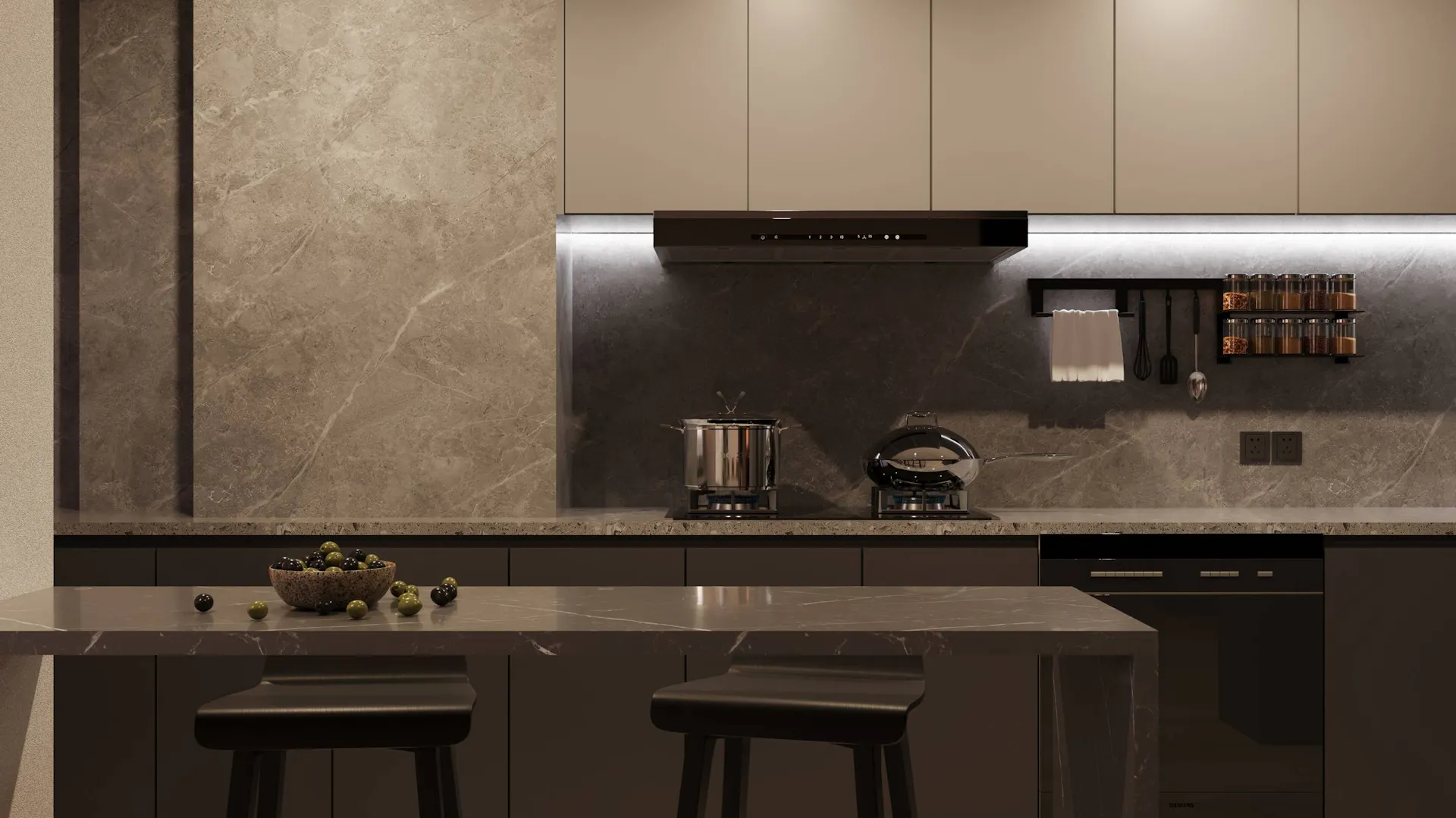 Oświetlenie podszafkowe w nowoczesnej kuchni