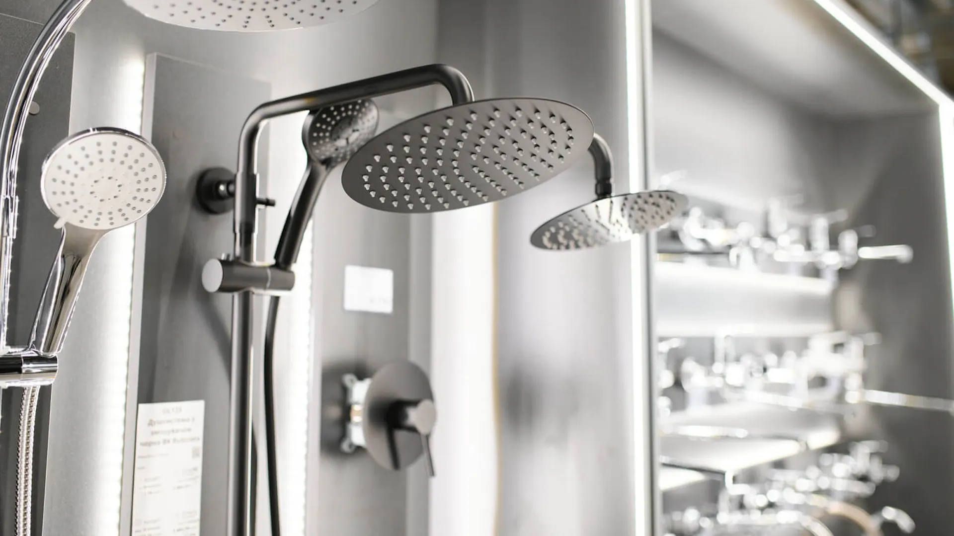 Wyposażenie łazienki w sklepie budowlanym.