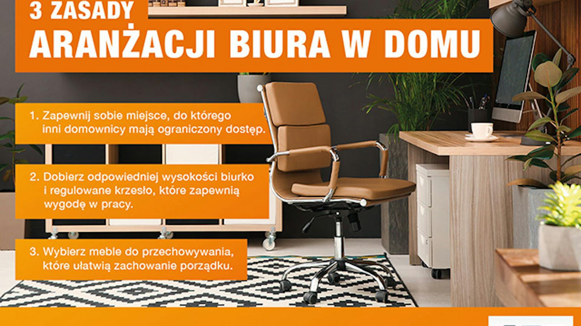 3 zasady aranżacji biura w domu