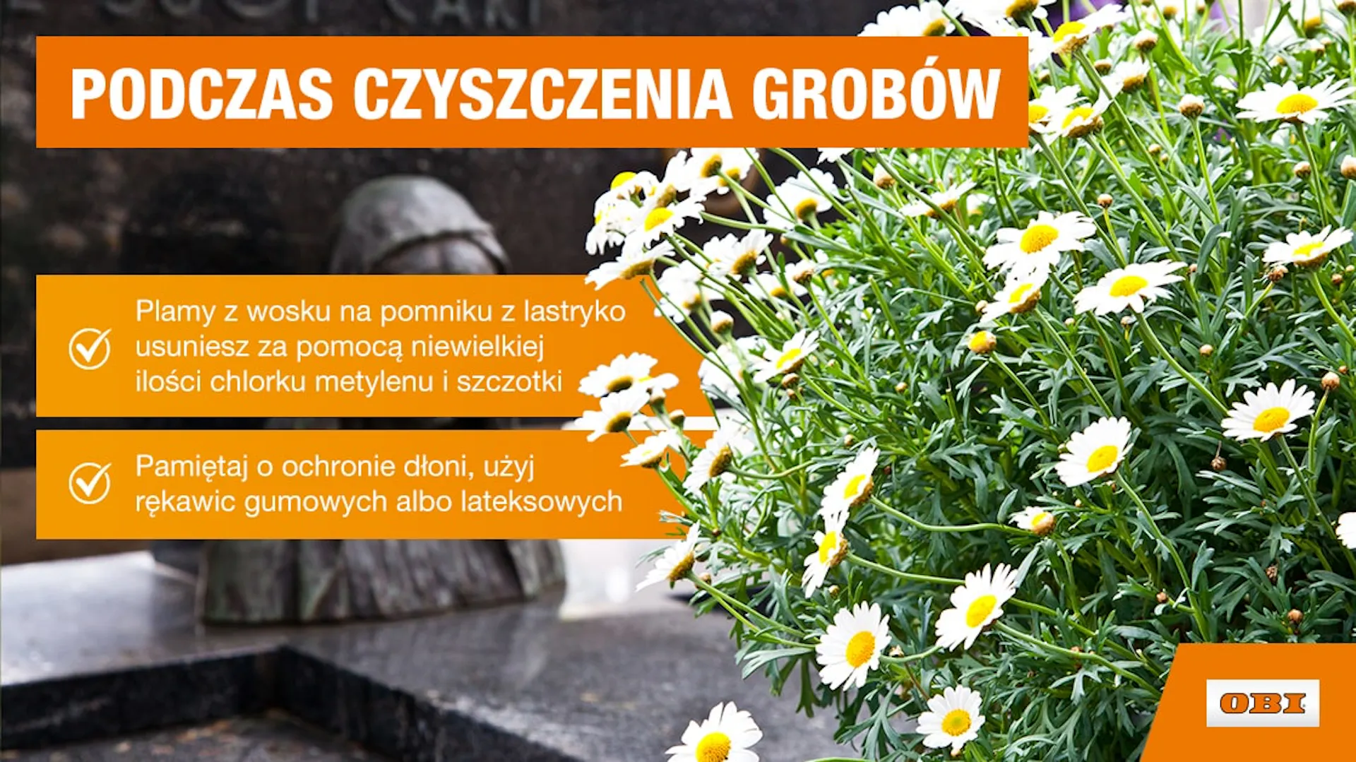 Infografika o czyszczeniu grobów