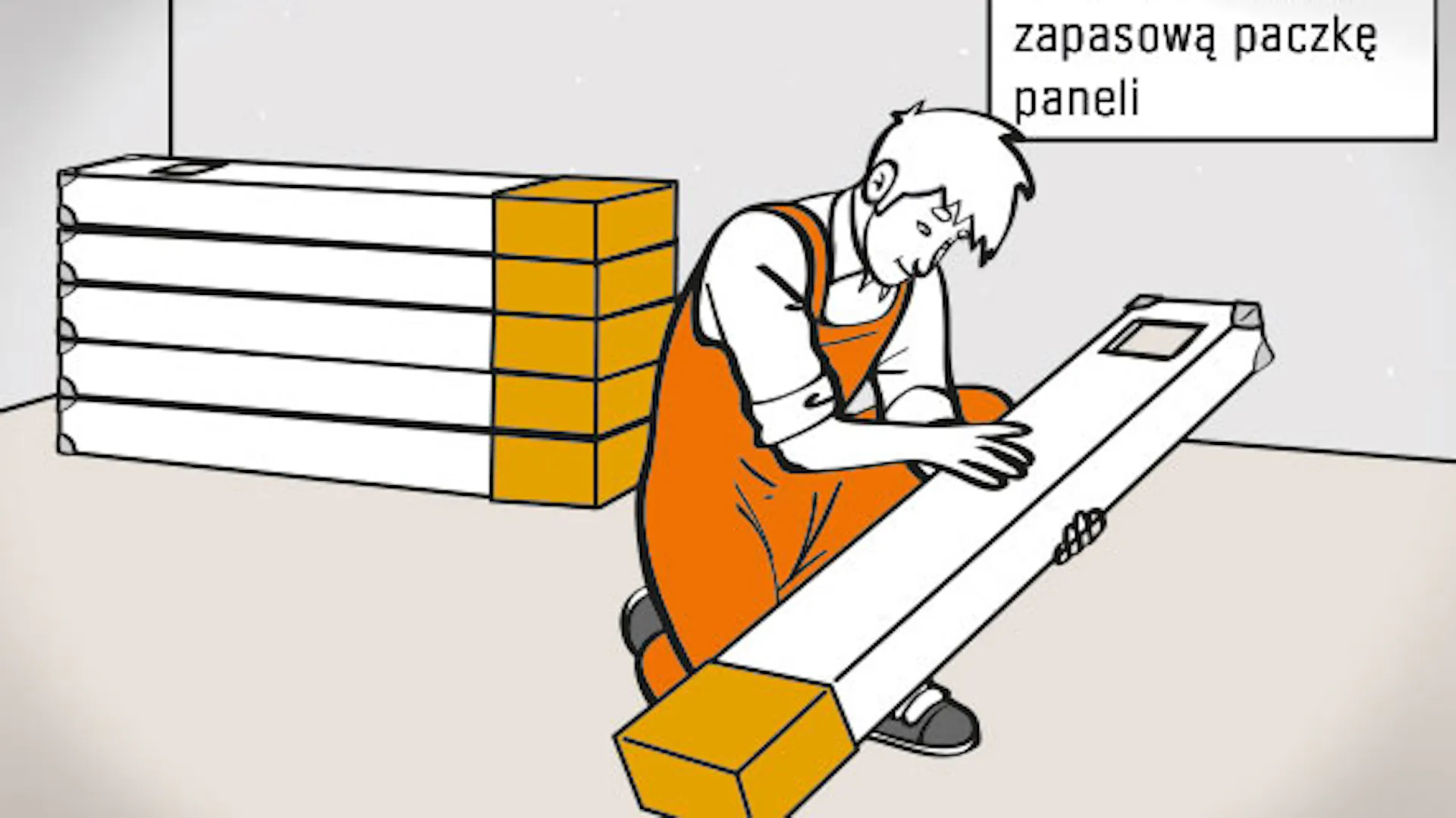 Infografika z przypomnieniem, że warto kupić zapasową paczkę paneli podłogowych