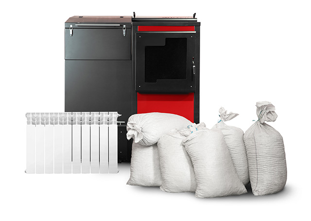 Kocioł ekologiczny na paliwo stałe.