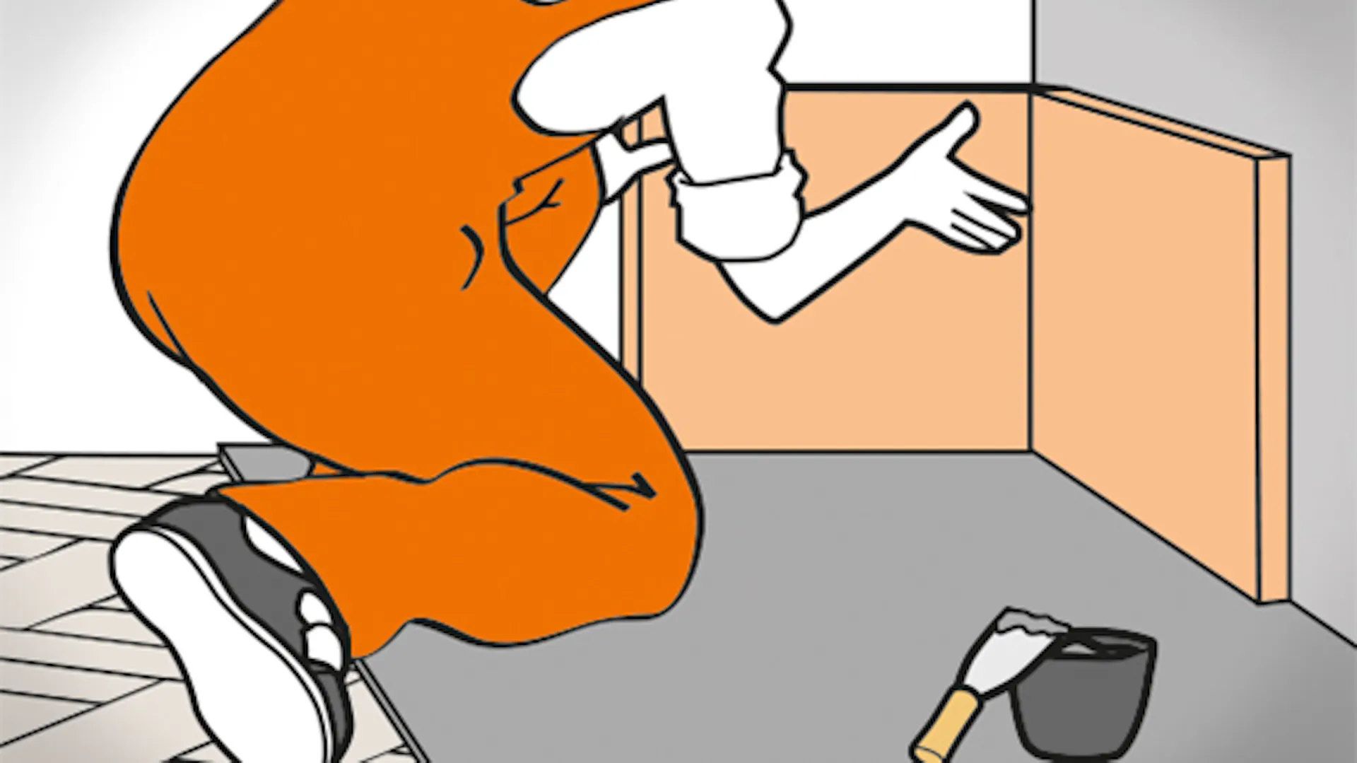Majsterkowicz instaluje izolację.