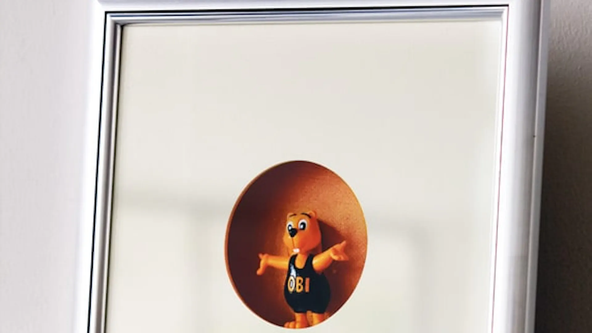 Gotowa ramka 3D z bobrem - maskotką marki OBI