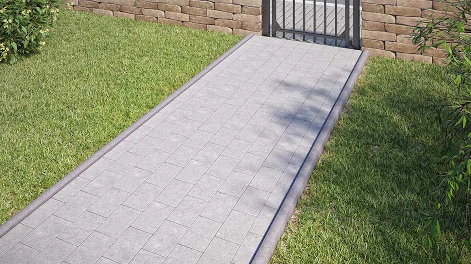 Az egyszerű változat - betonkockákból kirakott felület