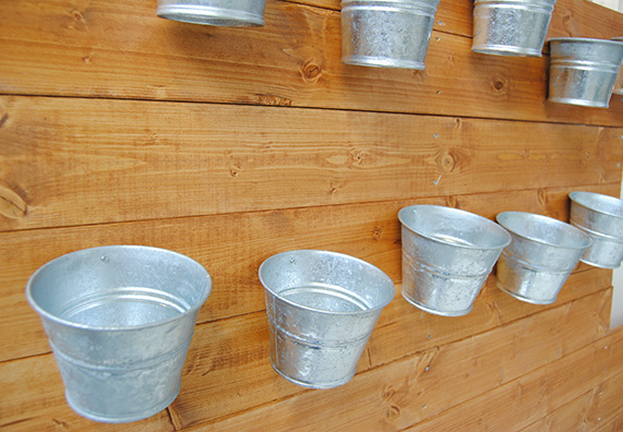 Kaspók egyedi elrendezése