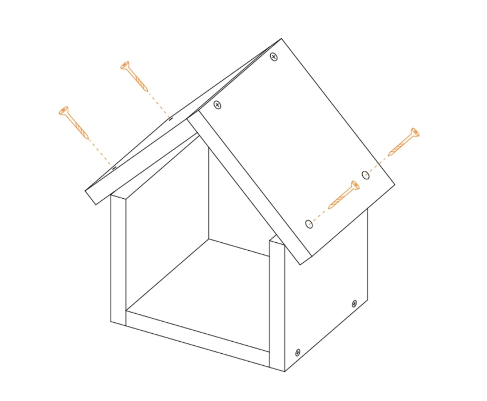 Tető felrögzítése az alapra