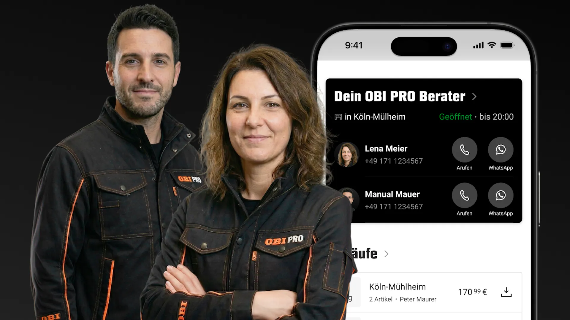 OBI PRO Berater mit OBI OBI PRO Portal