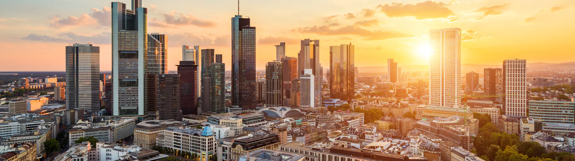 Skyline bei Sonnenuntergang, Wohnstil Urban