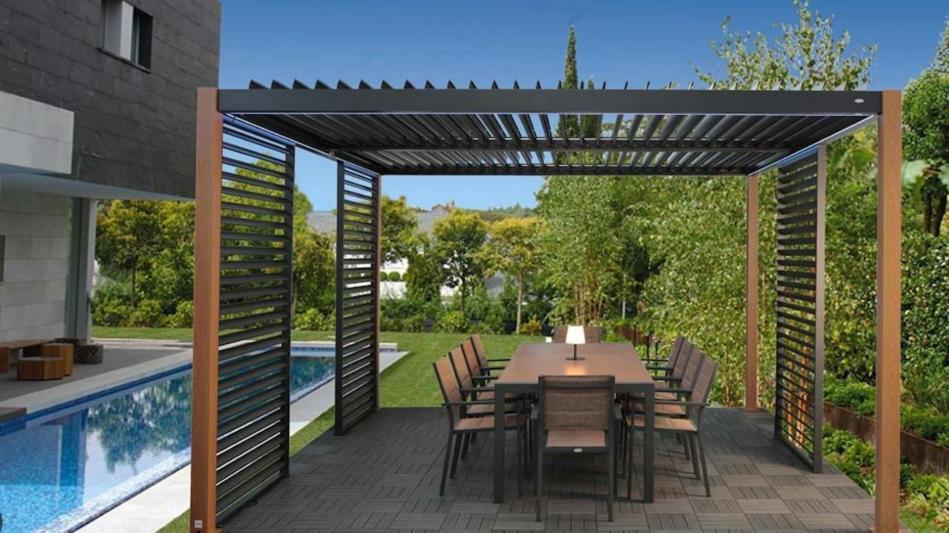 pergola con tavolo