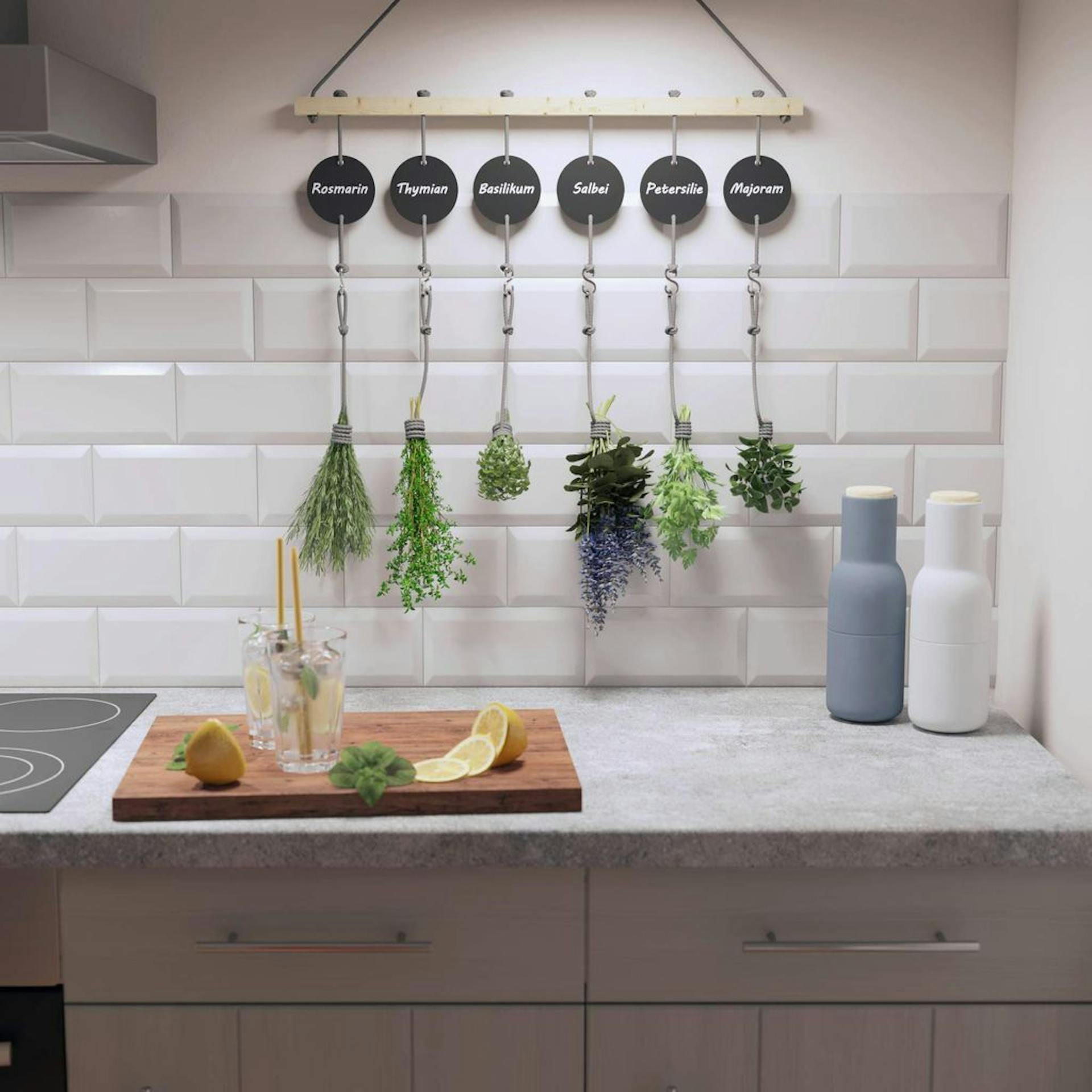 Marmor Arbeitsplatte und Rückwand