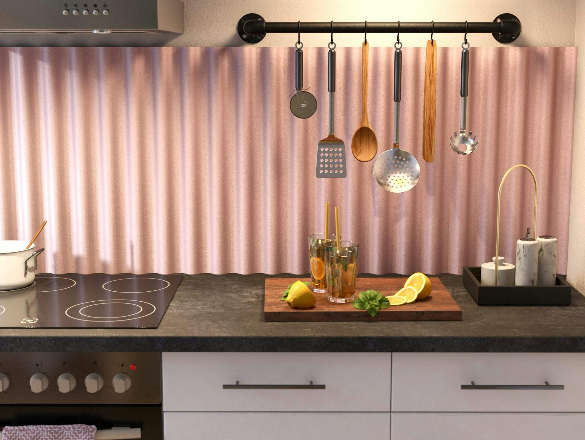 Spritschutz aus PVC Wellplatte