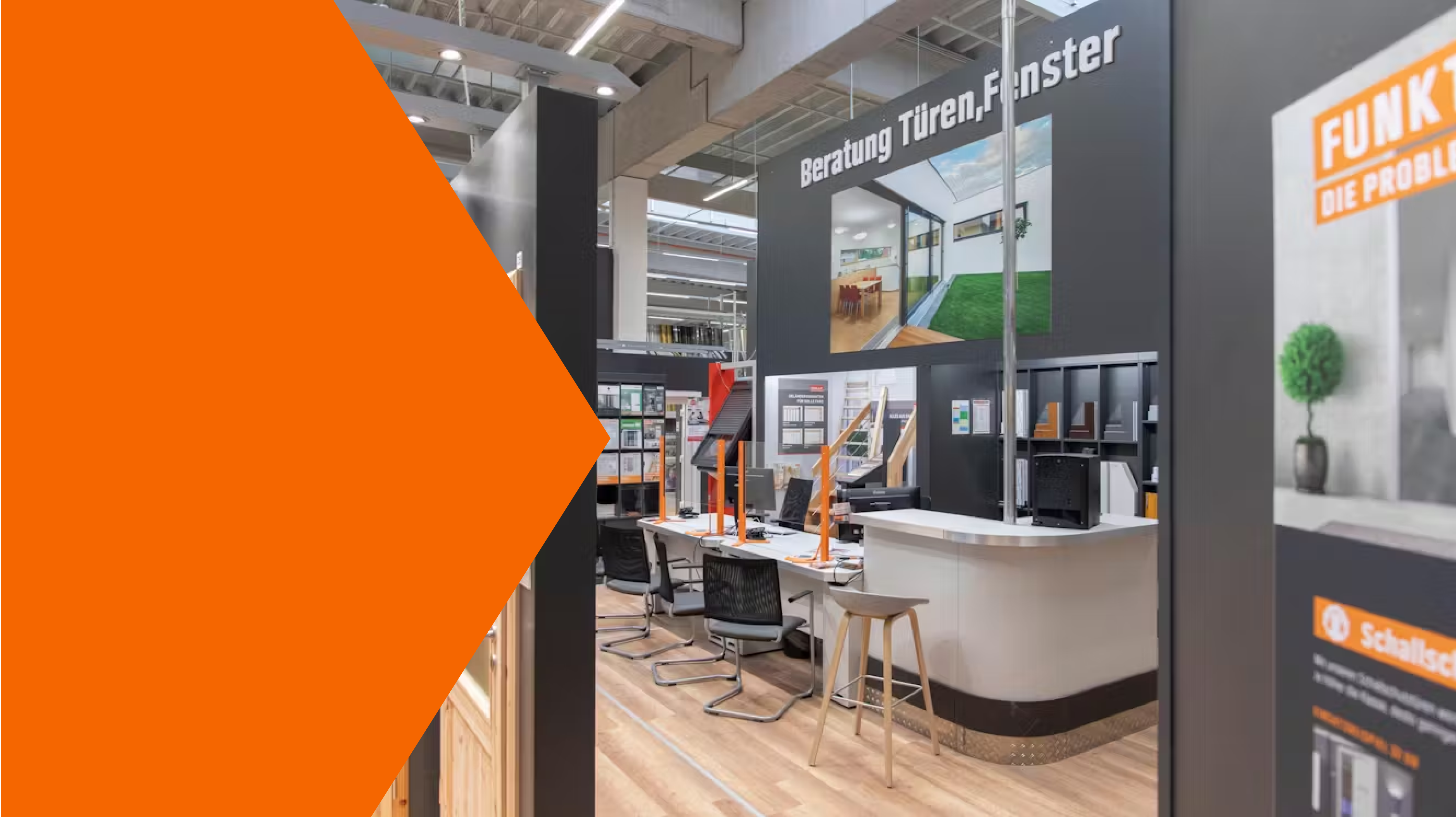 Angebot und Frau die telefoniert