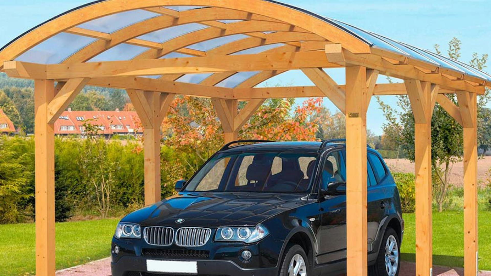 Einzelcarport aus Holz