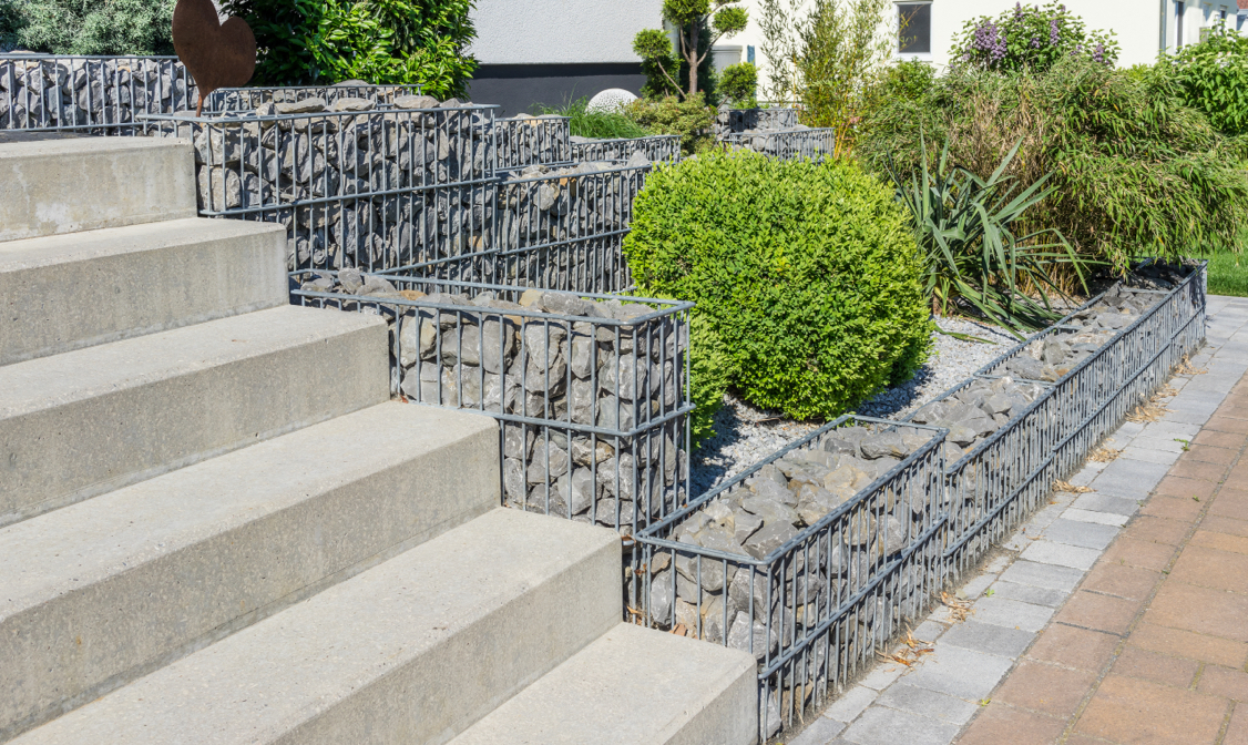 Gabionen ganz einfach selber bauen OBI Gartenplaner