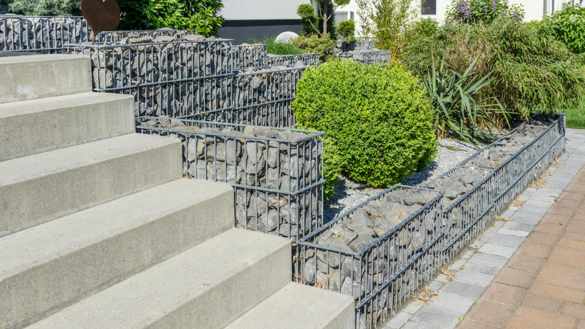 Gabione zur Gestaltung von Vorgarten