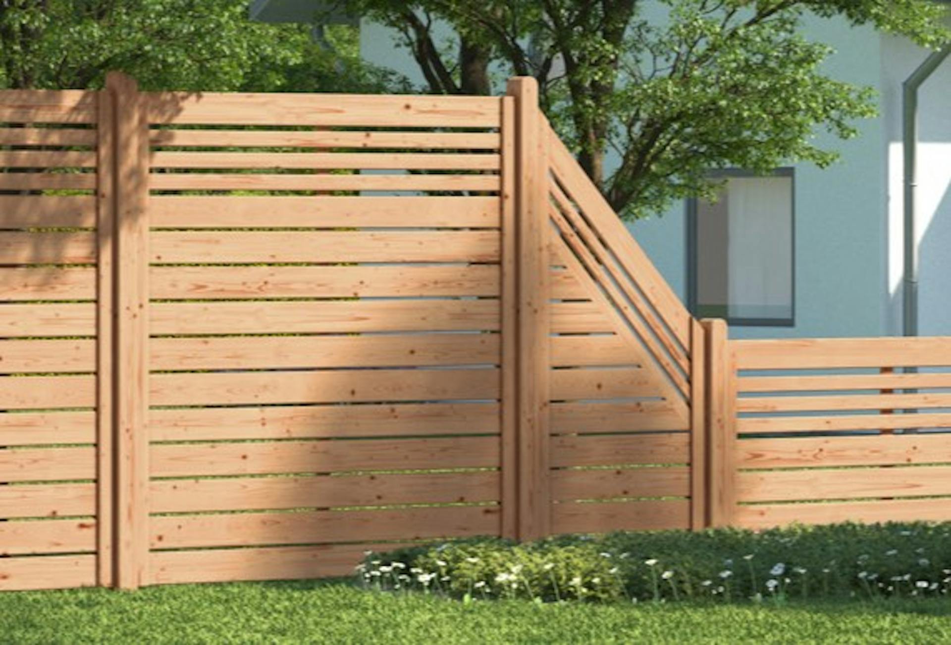 Sichtzaun Serie Neo aus Holz