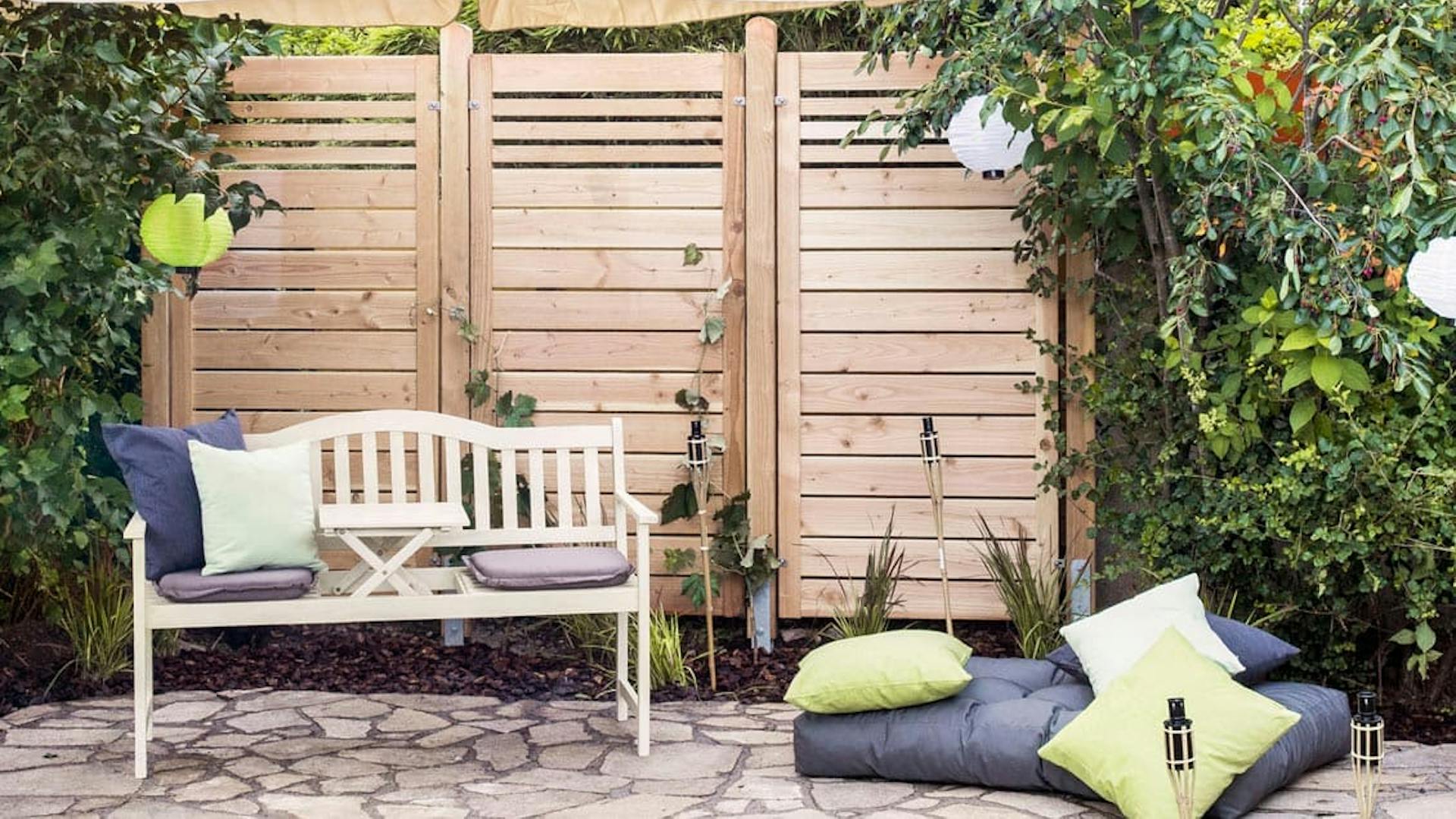 Kundenprojekt Sichtschutzzaun im Garten