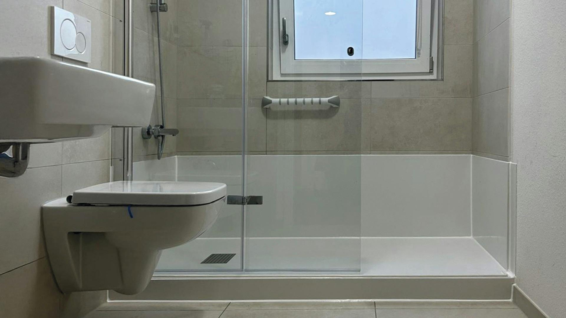 Endergebnis: Von der Wanne zur Dusche