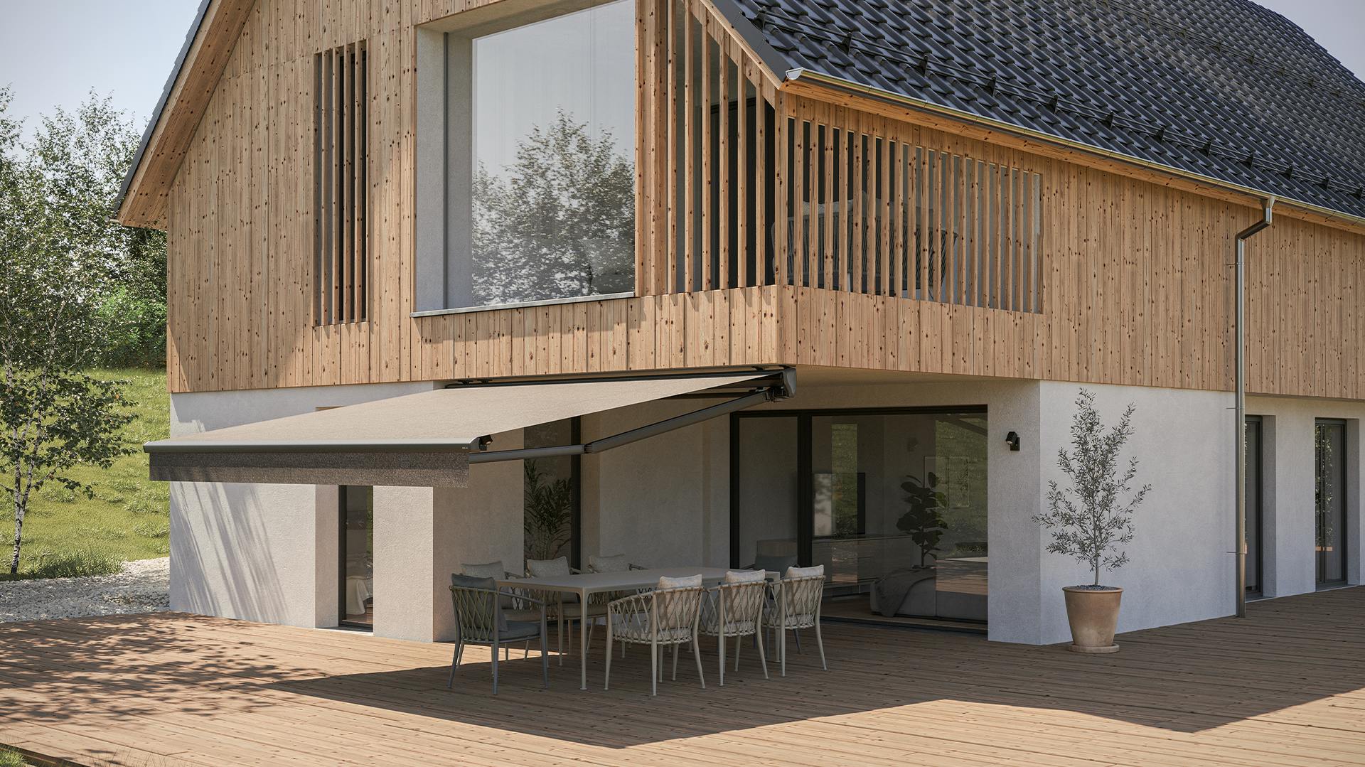 Halbkassettenmarkise