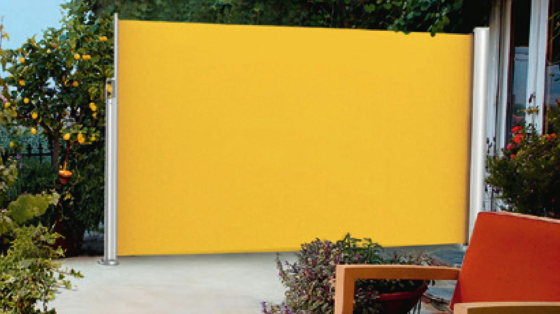 Seitenmarkise in Gelb