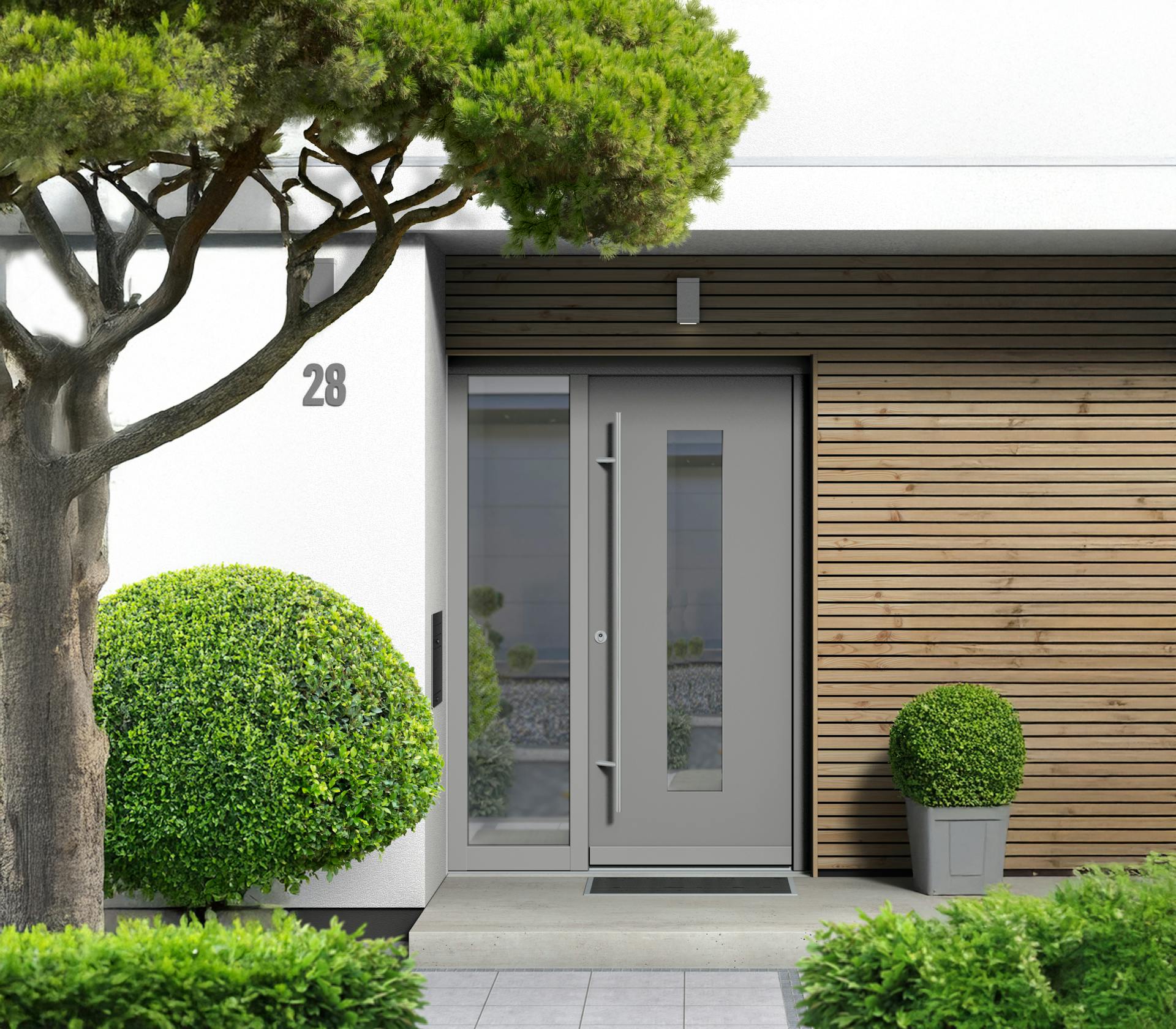 Haus-Eingangstür aus Kunststoff