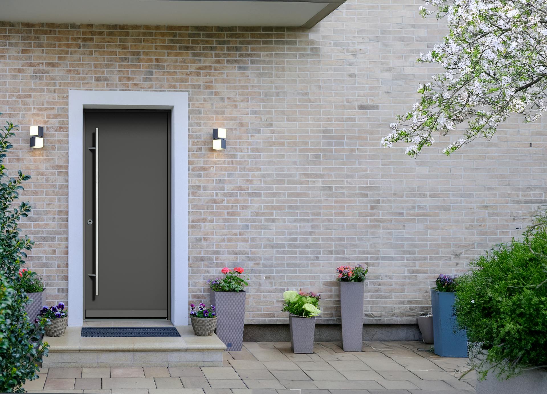 Haus-Eingangstür aus Kunststoff