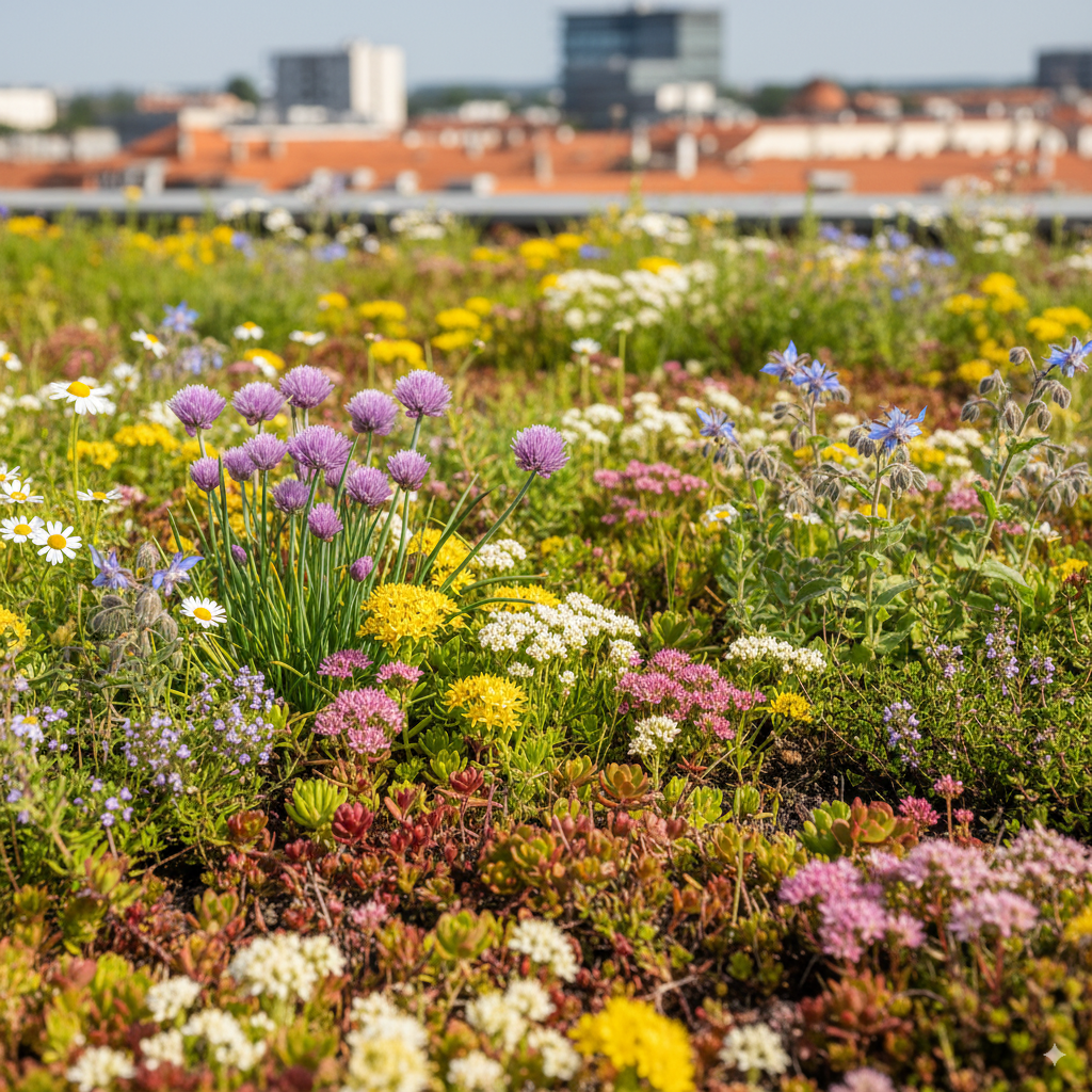 Kraut-Sedum Dachbegrünung