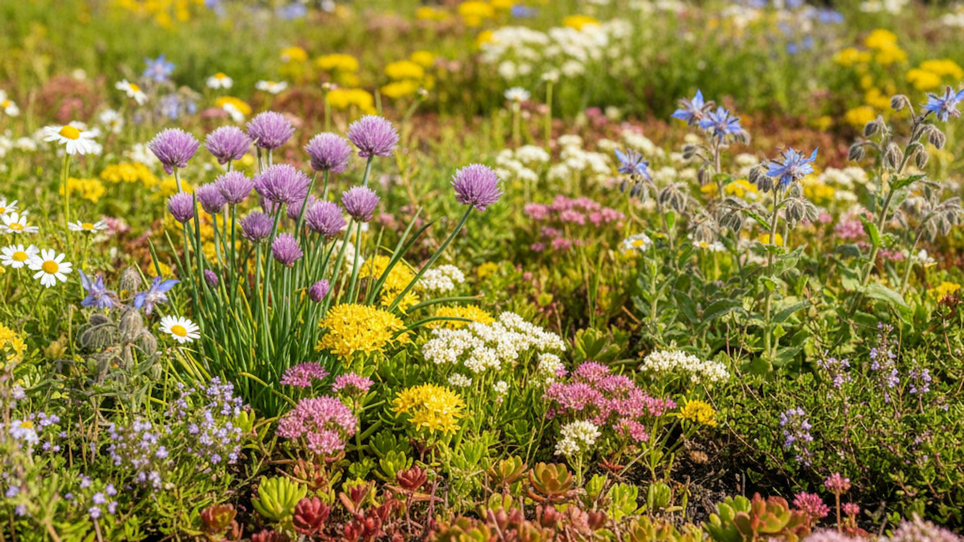 Kraut-Sedum Dachbegrünung