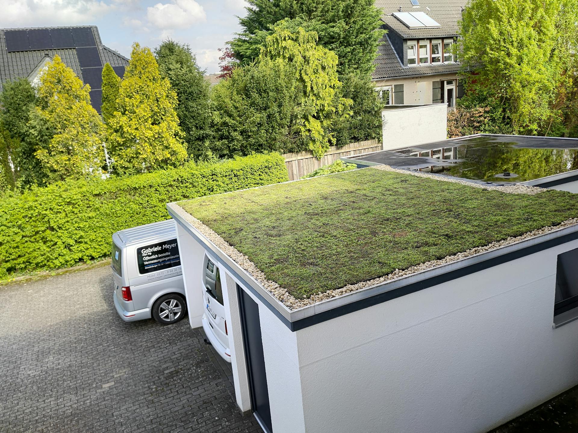 dachbegrünung auf garage