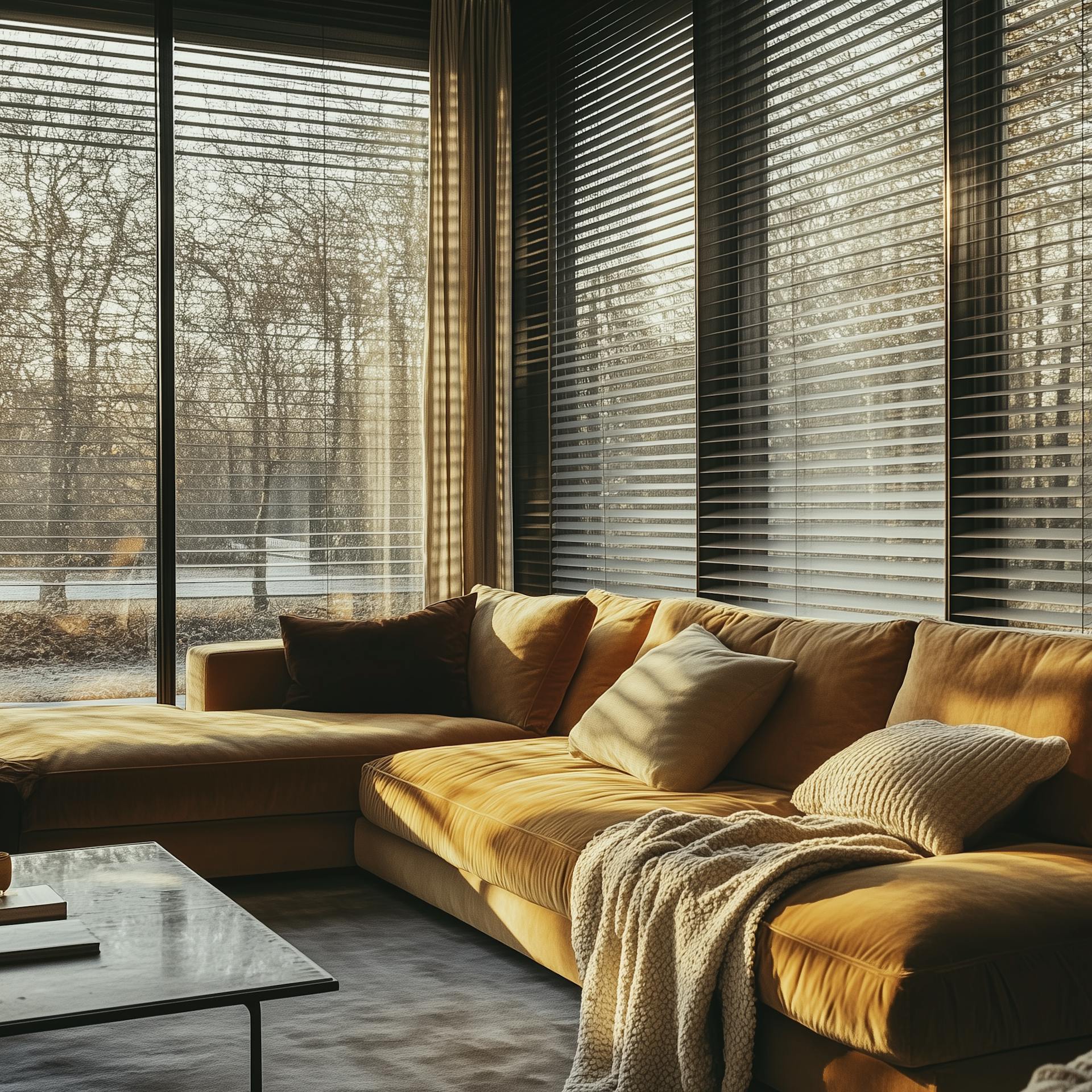 Jalousien im Wohnzimmer