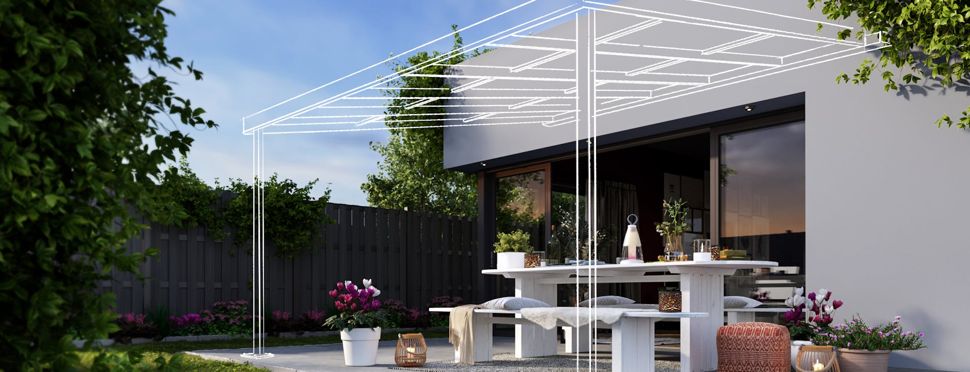 Terrassenüberdachung nach Maß und mit Montage