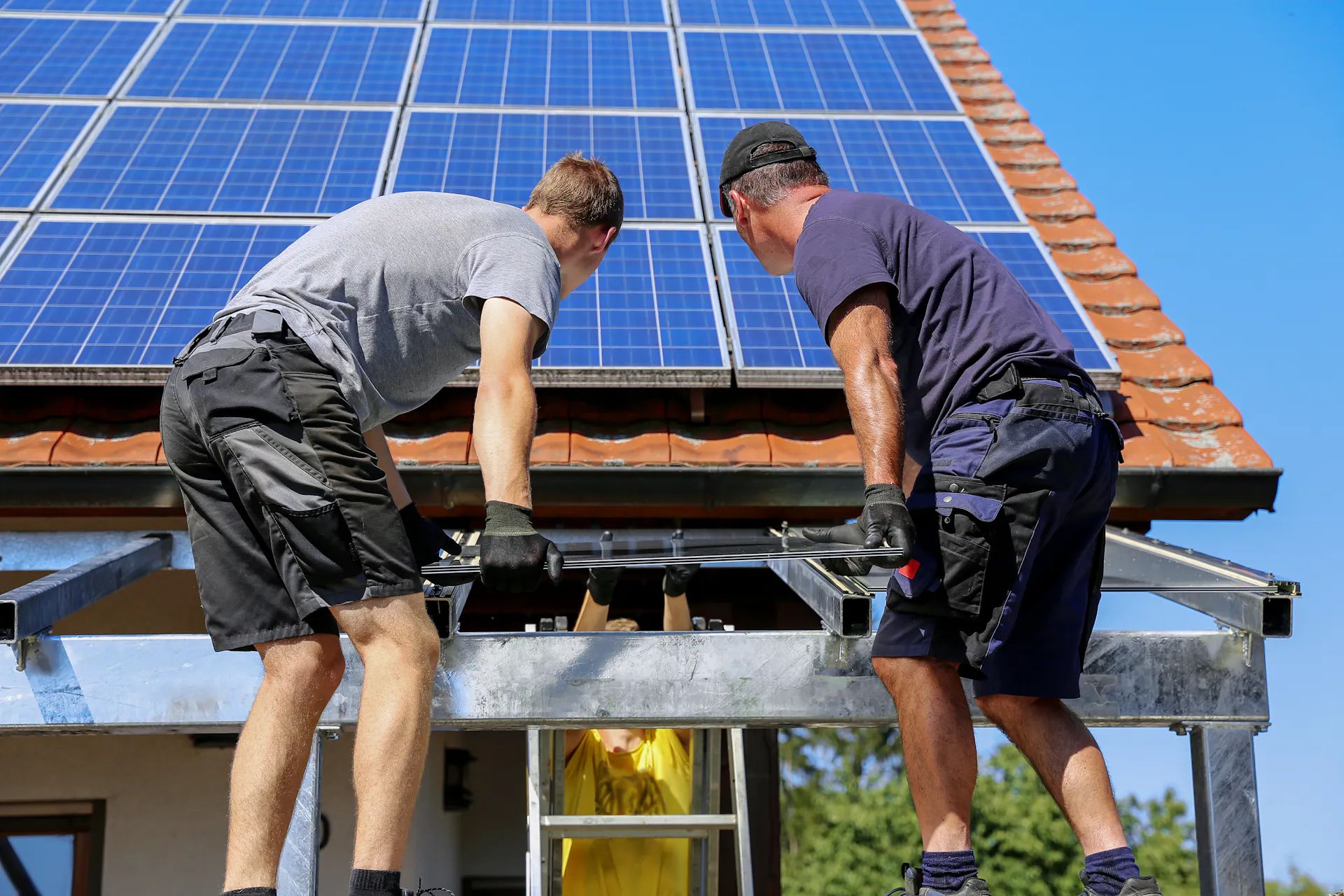 solaranlage auf hausdach
