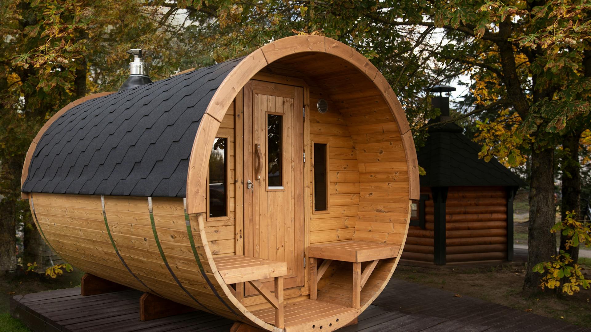 Fasssauna für bis zu 6 Personen