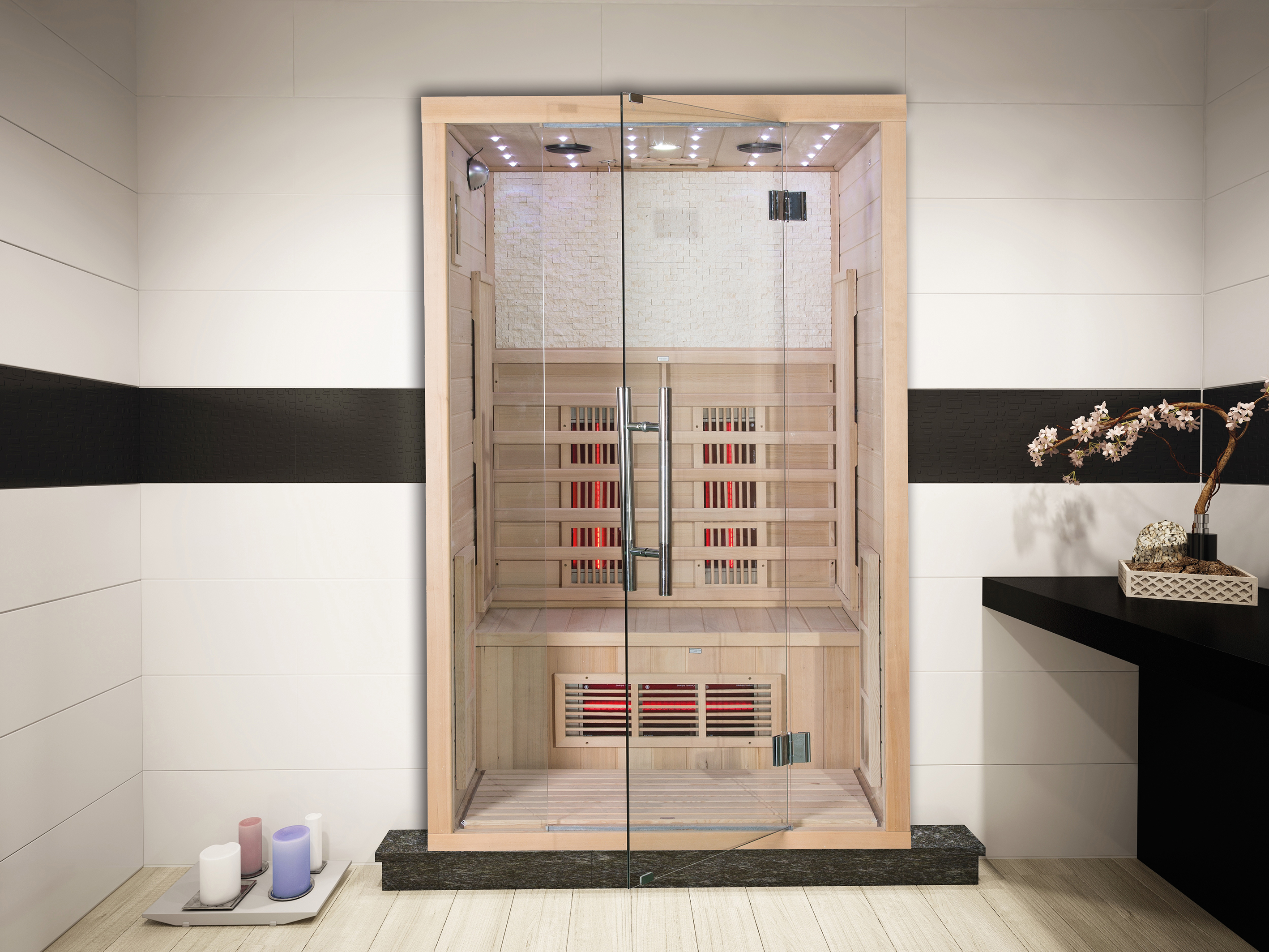 Kleine finnische Innensauna für eine Person