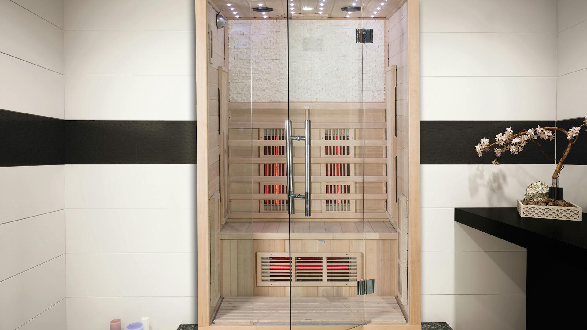 Kleine finnische Innensauna für eine Person