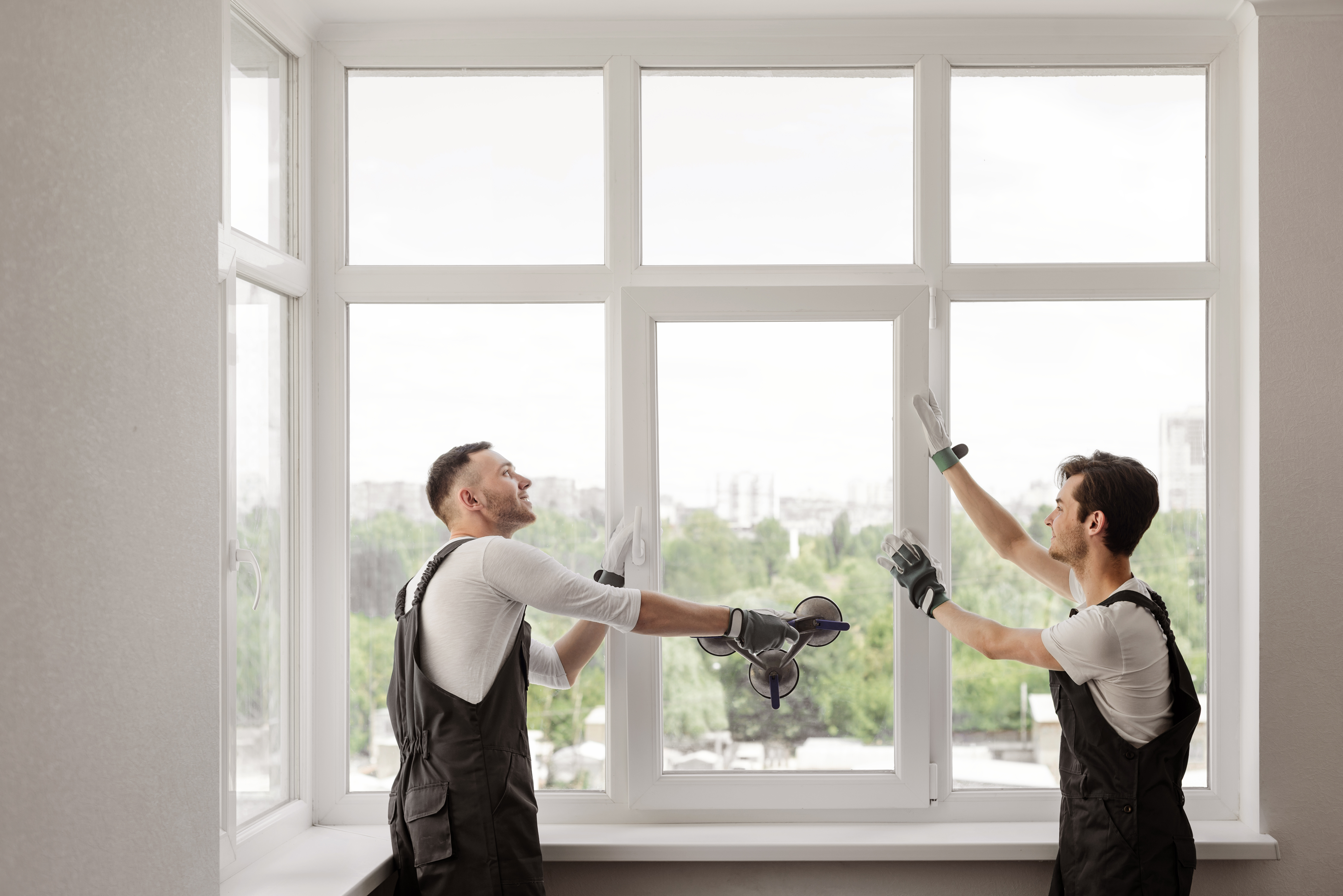 fensterbau mit 2 personen