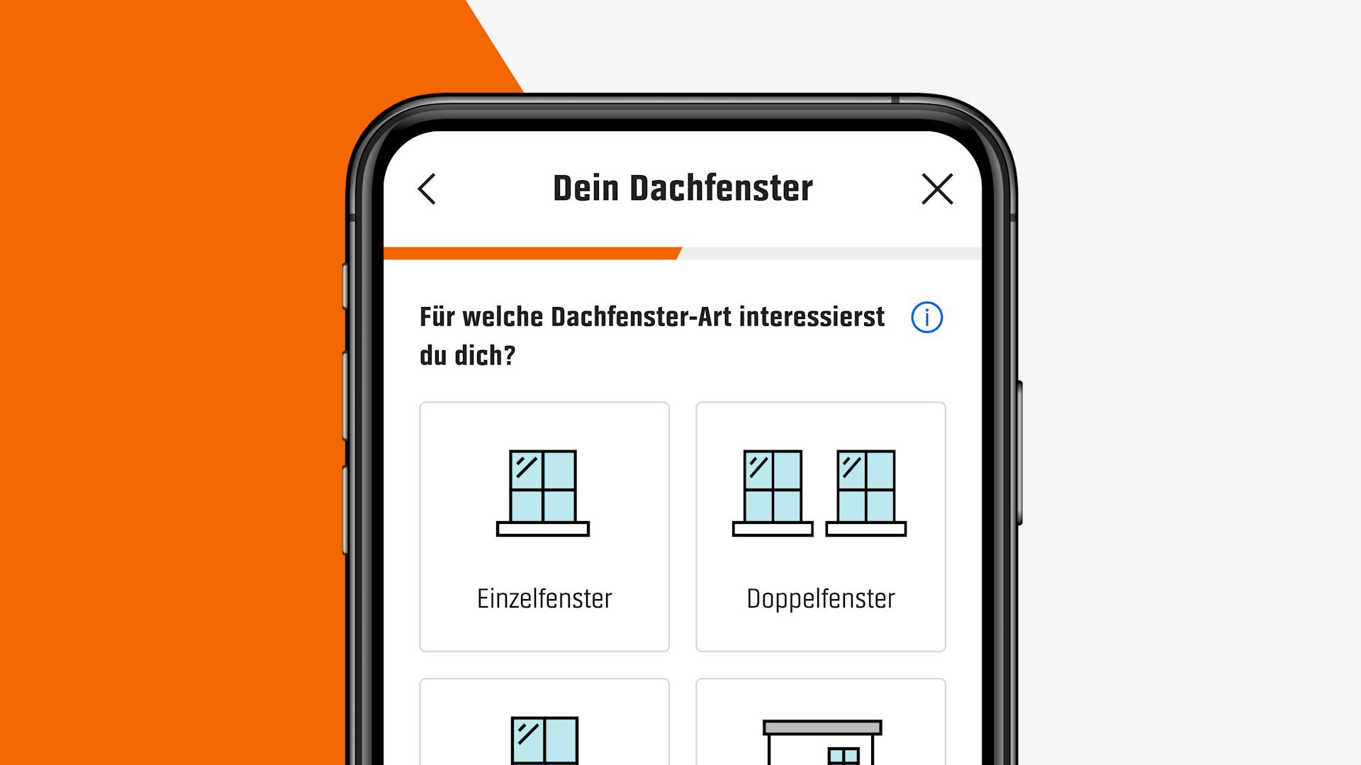 Handy mit Umfrage für individuelles Projekt