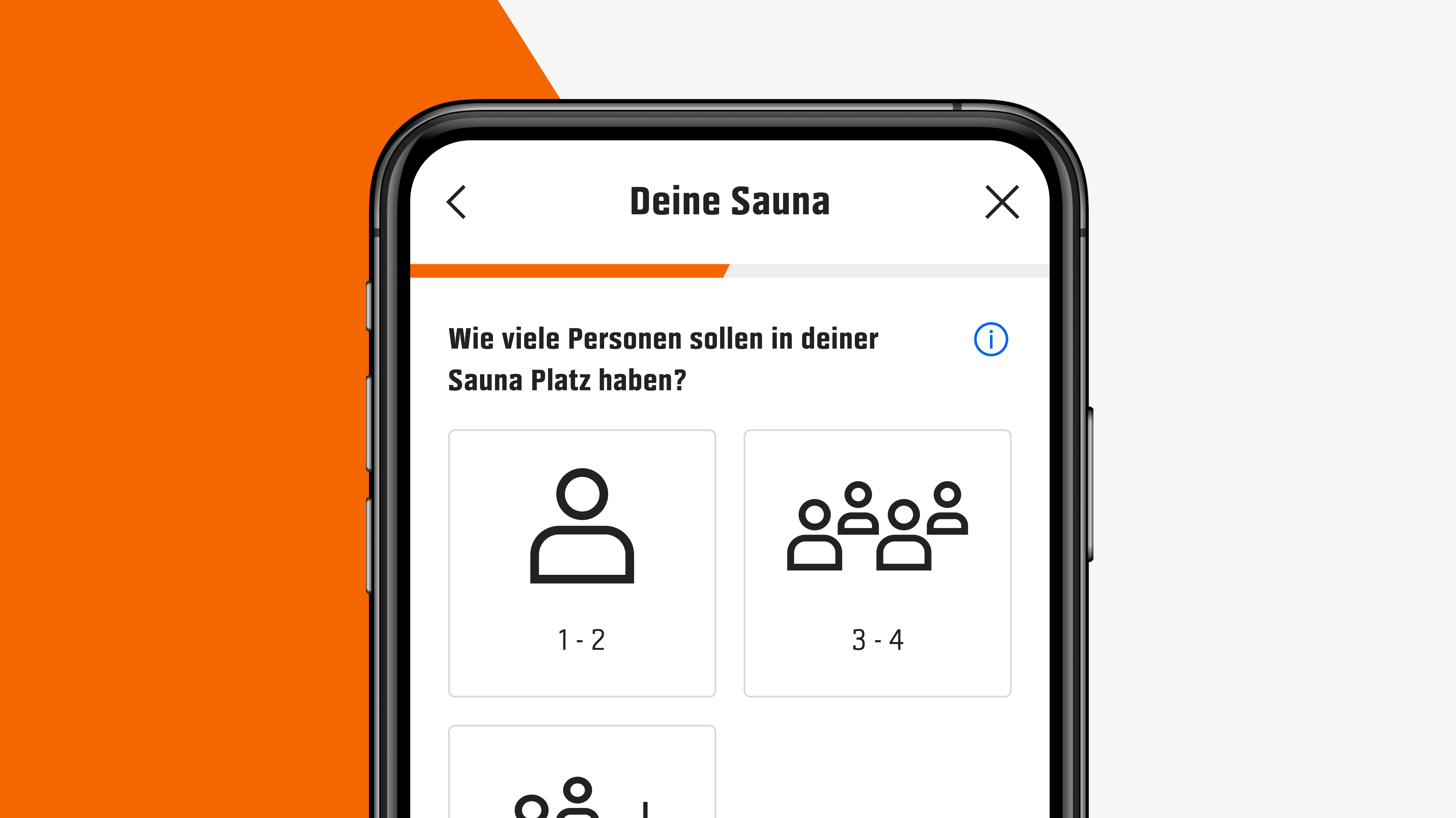 Handy mit Umfrage für individuelles Projekt