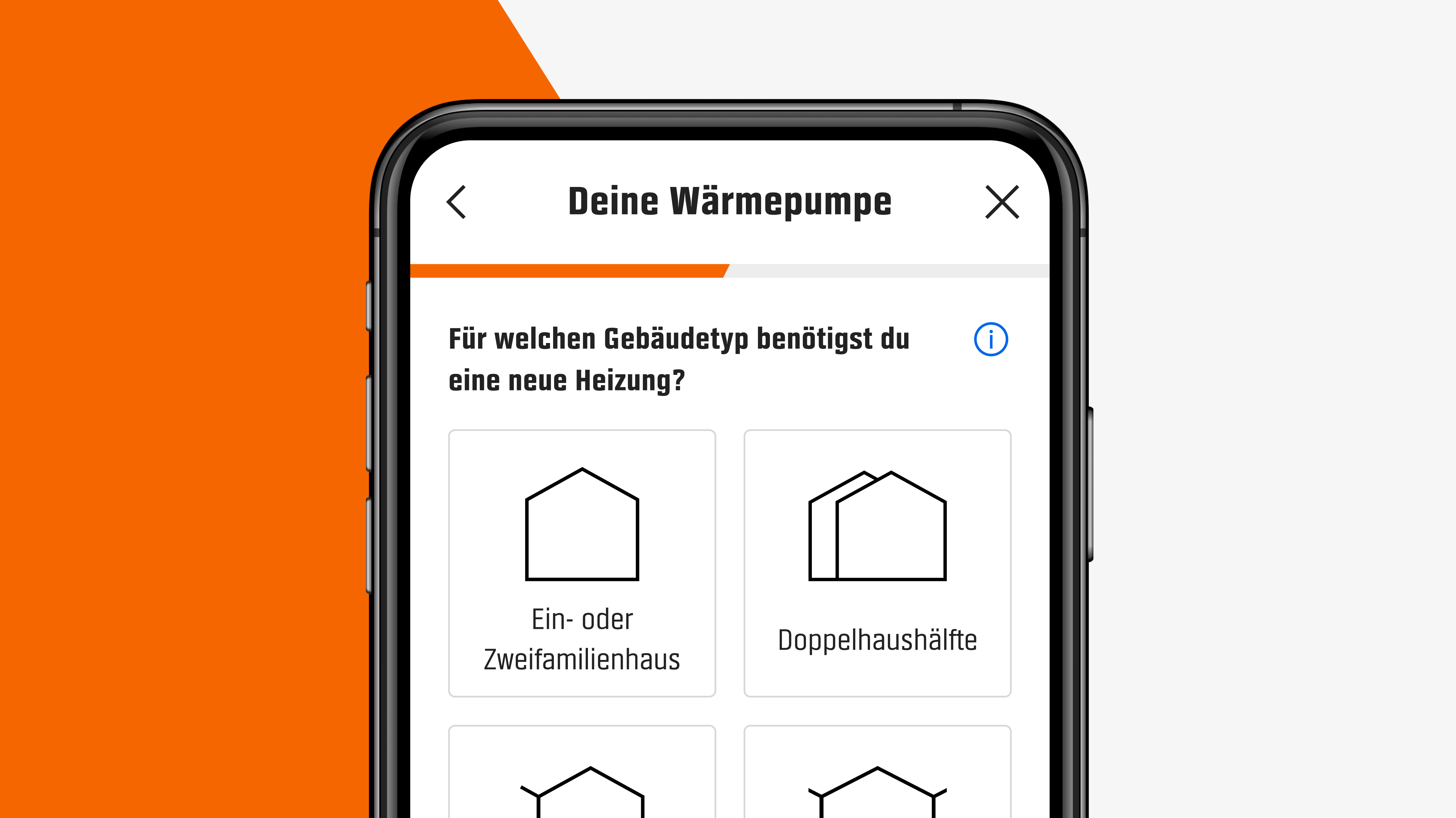 Handy mit Umfrage für individuelles Projekt