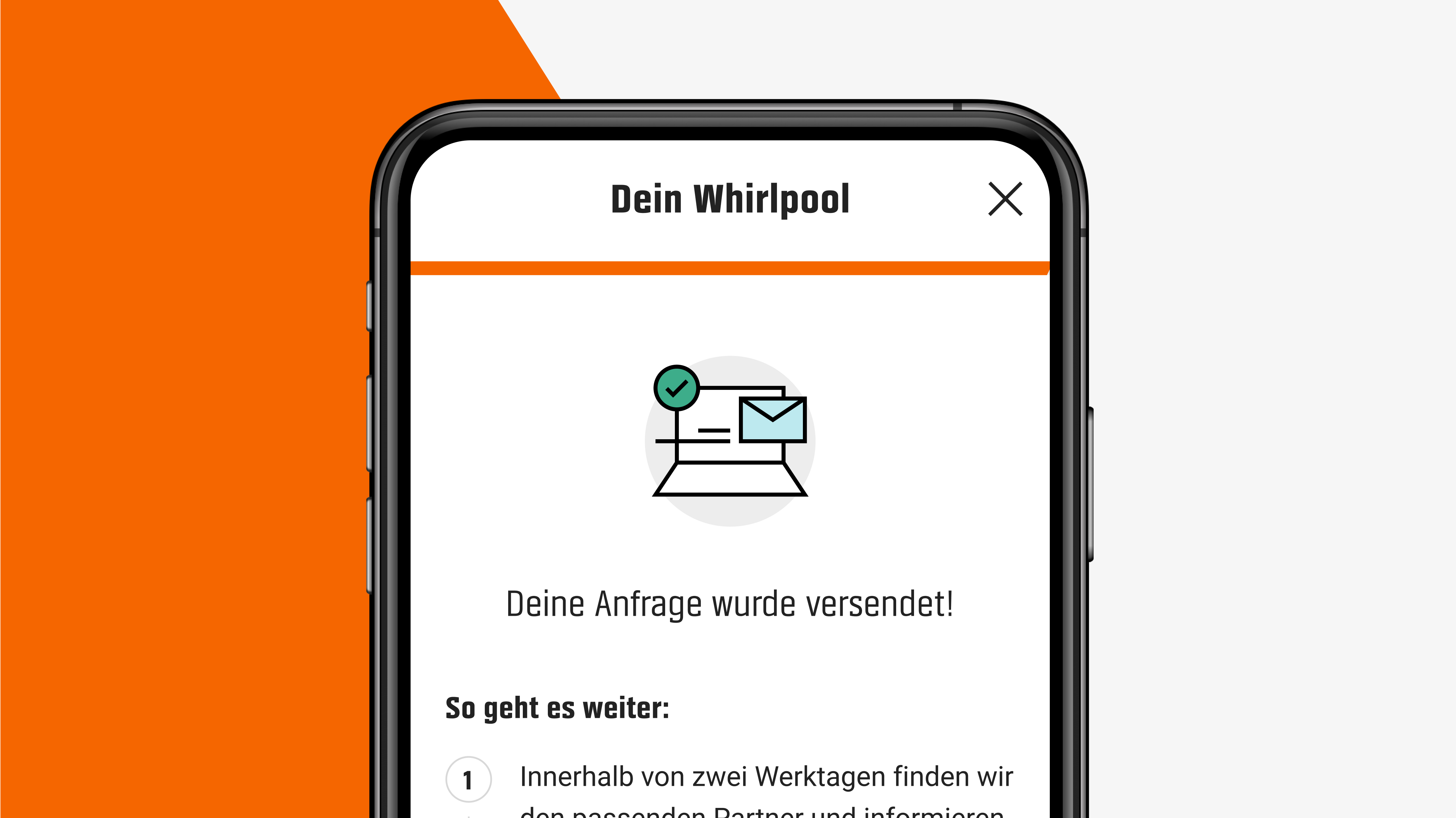 Handy mit Umfrage für individuelles Projekt
