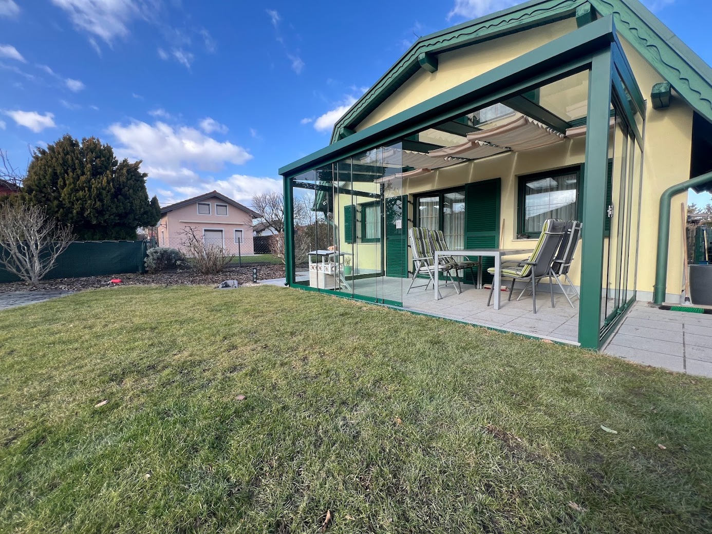 Dachdeindeckung VSG Glas Sommergarten