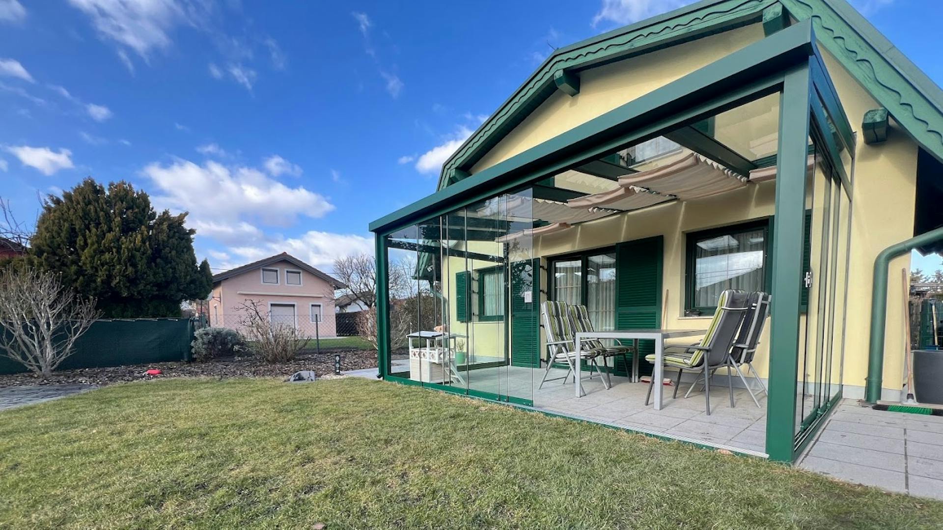 Dachdeindeckung VSG Glas Sommergarten