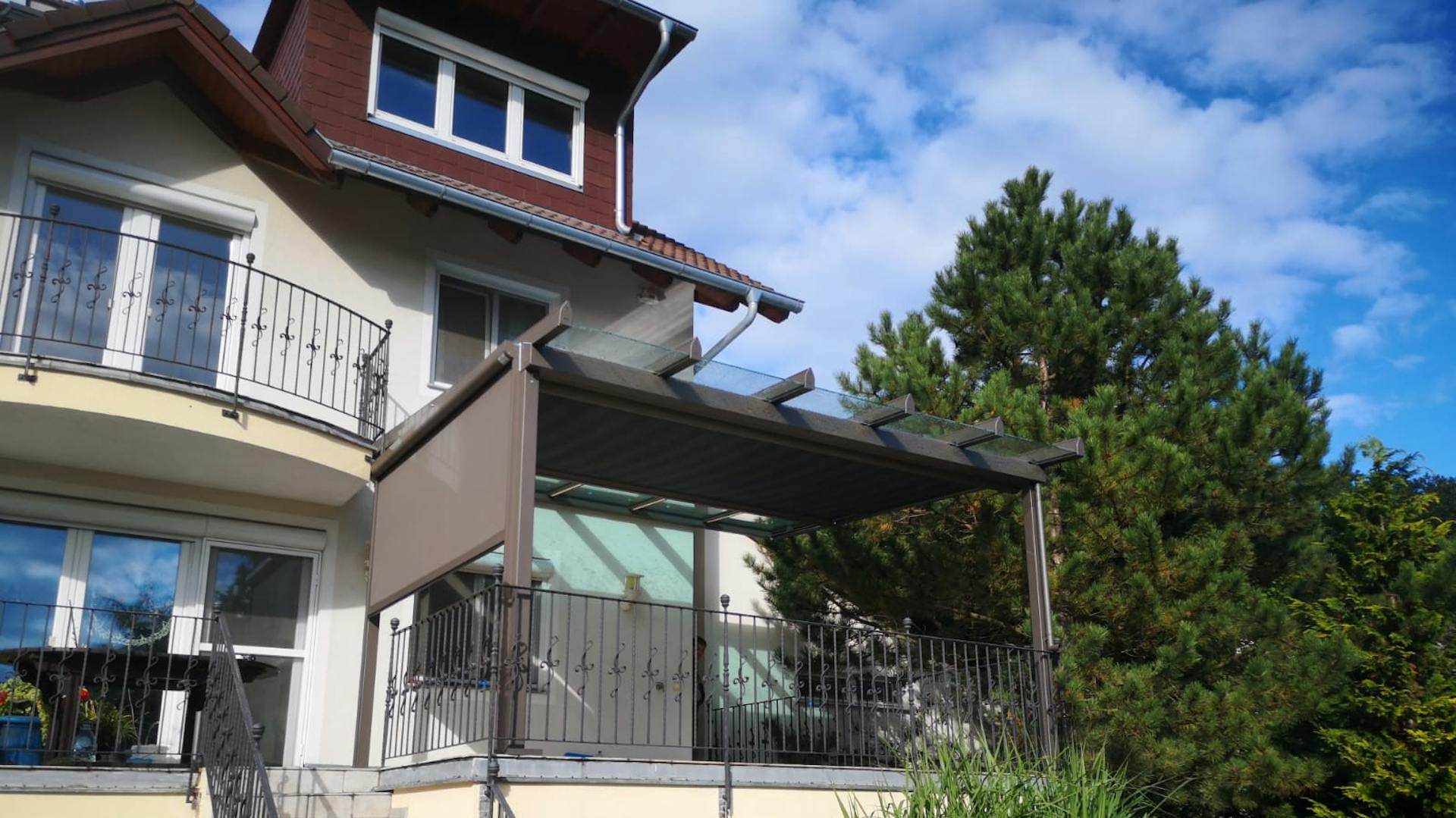 Terrassenüberdachung mit Glasdach