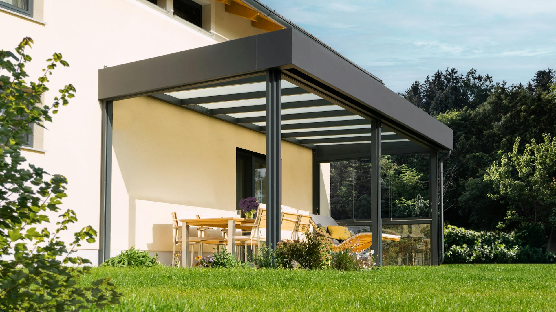 Terrassenüberdachung aus Aluminium