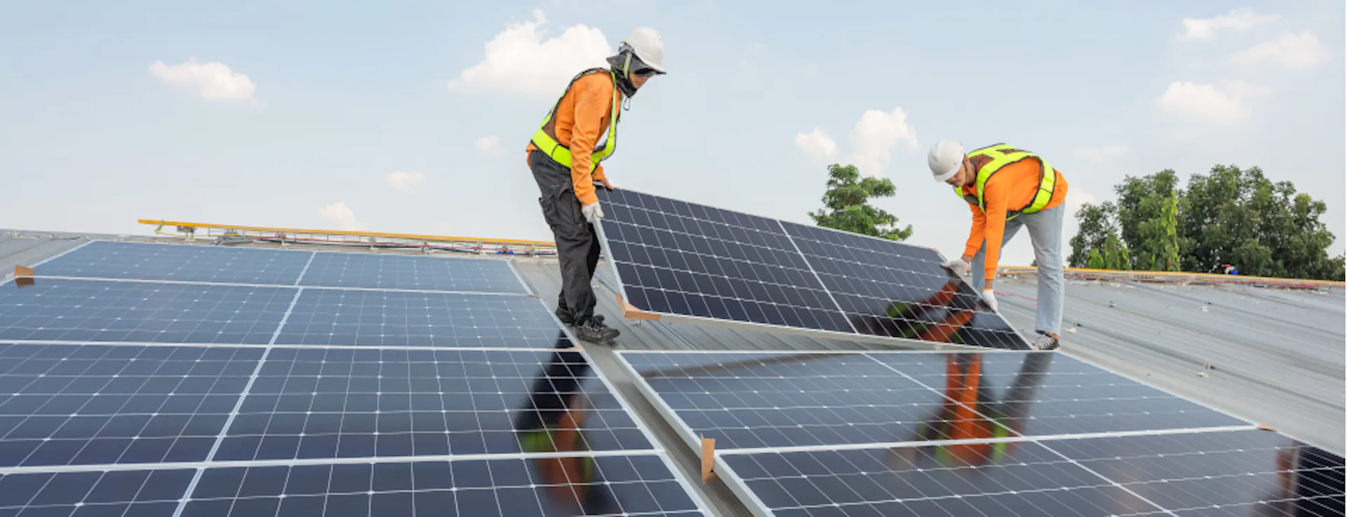 PV Anlage wird eingebaut