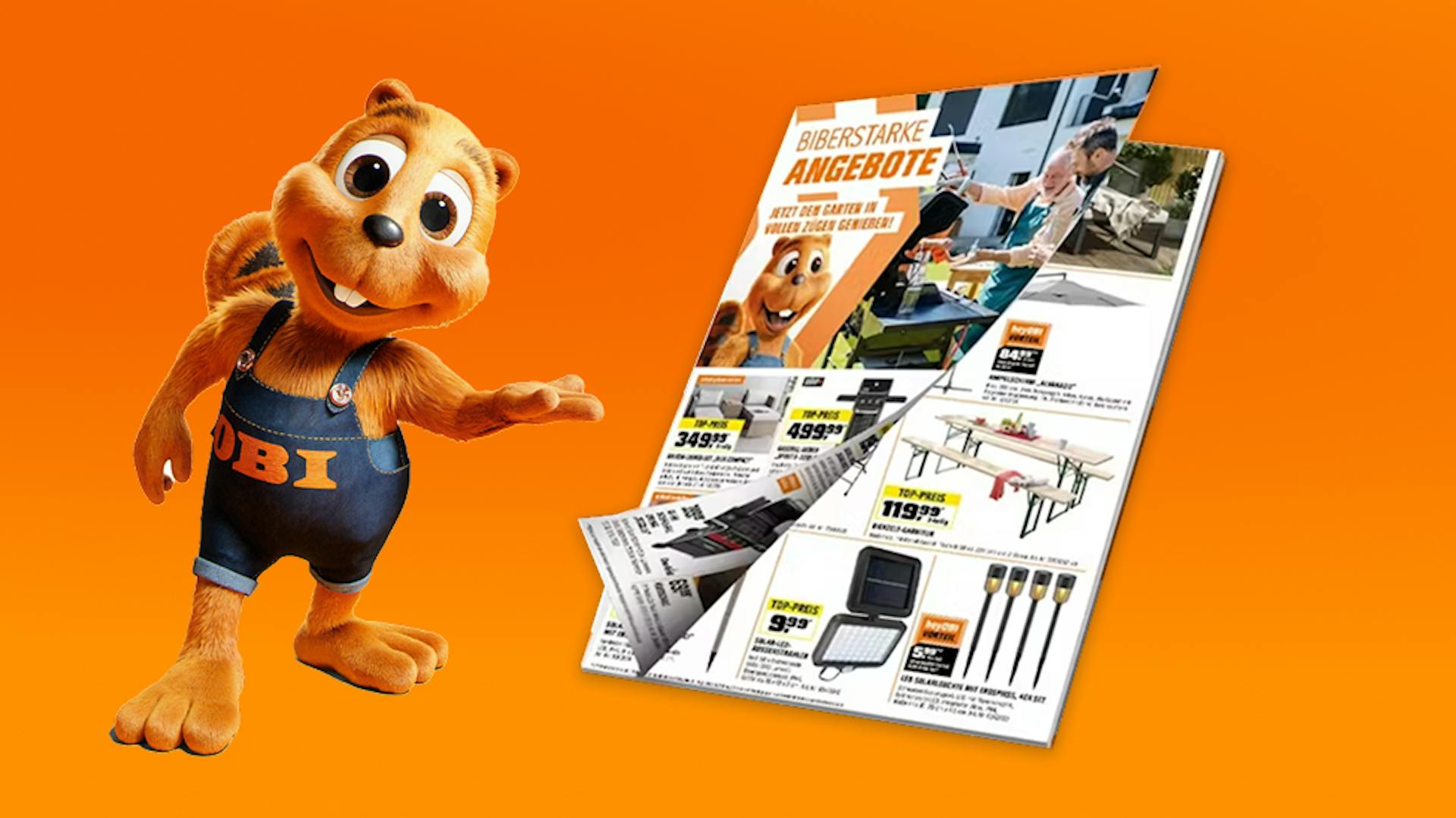 OBI Biber mit Prospekt